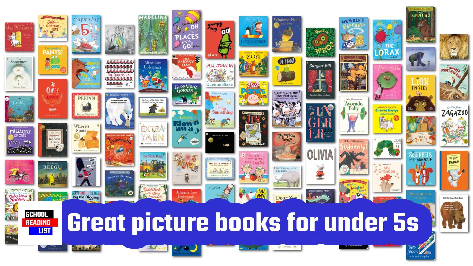 Books for EYFS - 100 pictures books to read before you are five years old Great picture books for EYFS children