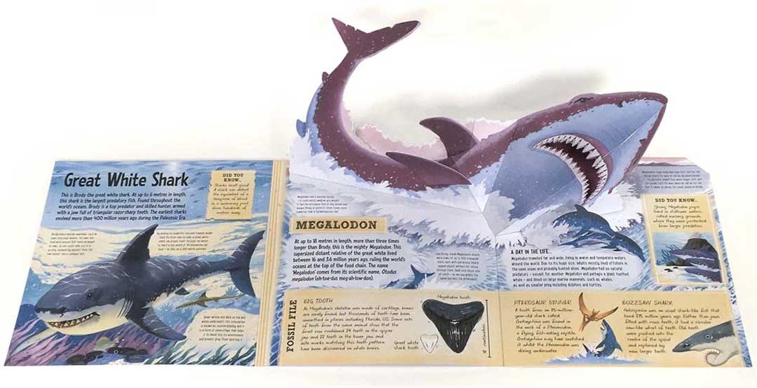 Prehistoric beasts by Dr Dean Lomax, illustrated by Mike Love spread 3