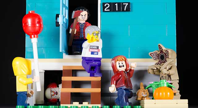 Storytelling using Lego - how many Halloween and horror book references can you spot in this Lego scene?
