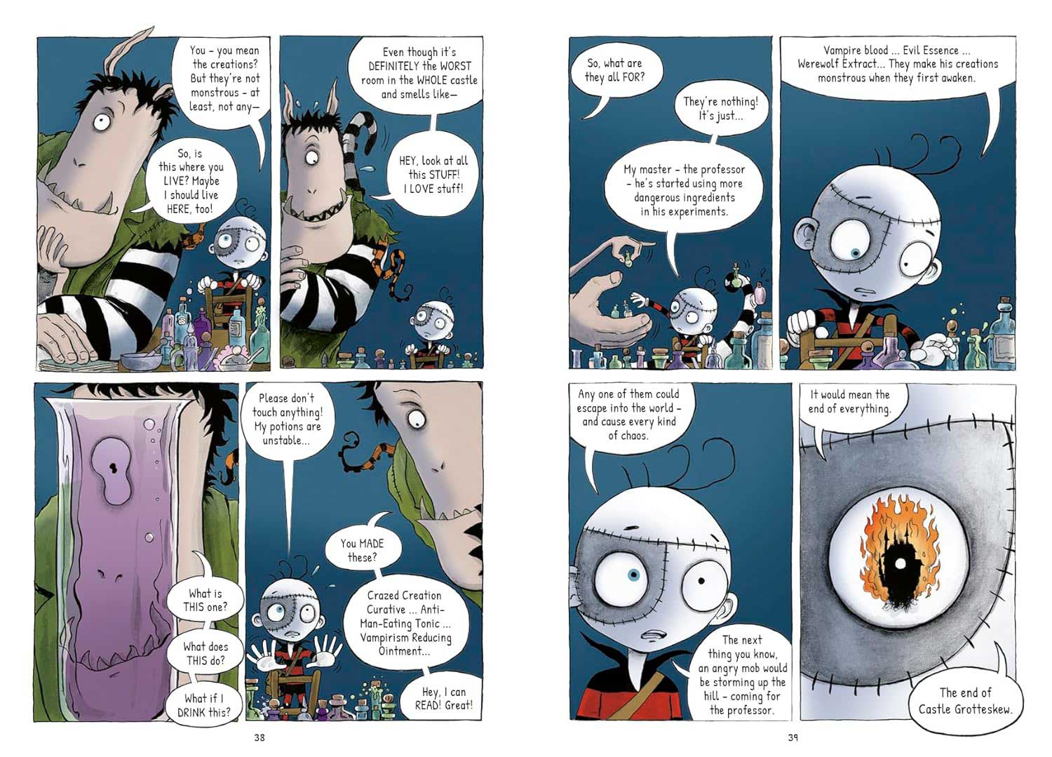Stich Head the Graphic Novel by Guy Bass and Pete Williamson spread 3