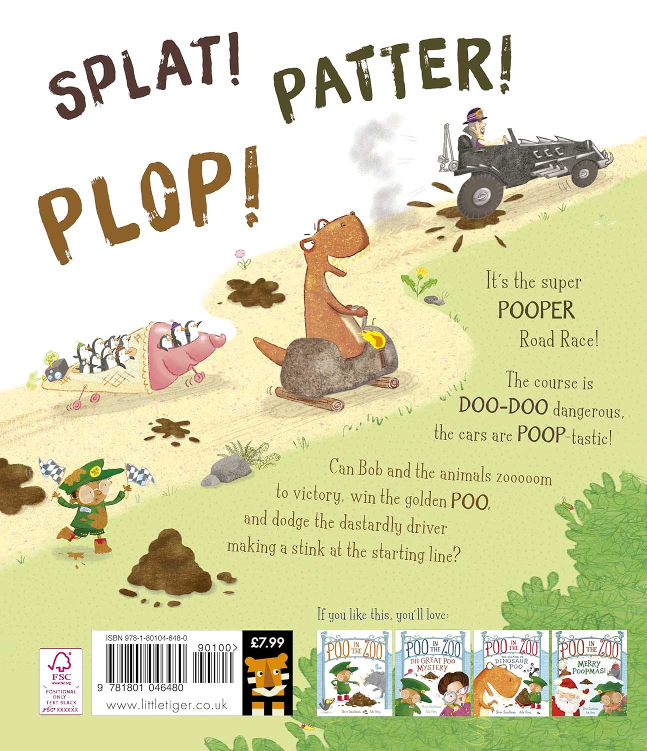 Poo in the Zoo: The Super Pooper Road Race by Steve Smallman and Ada Grey back cover