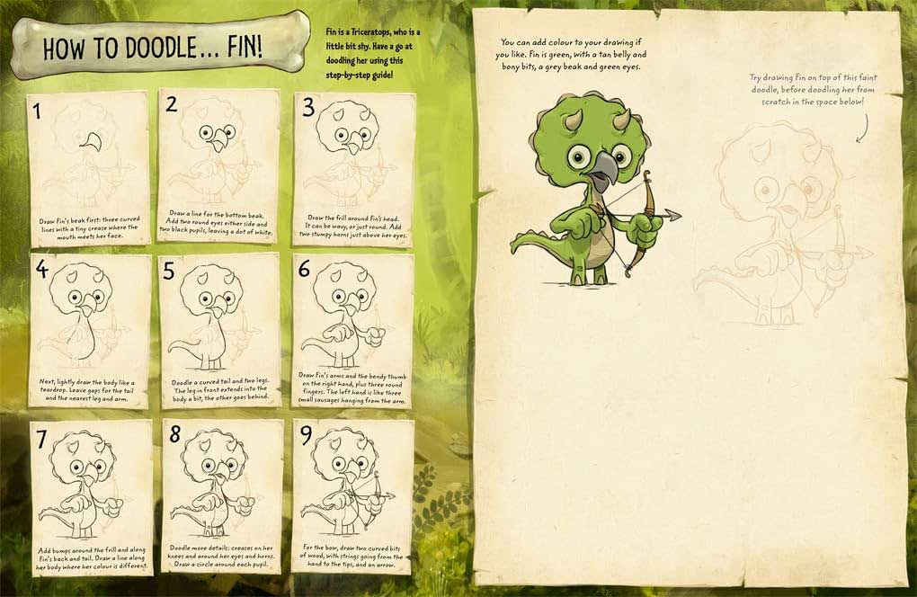 Doodle with Duddle: How to Draw Dinosaurs by Jonny Duddle spread 1