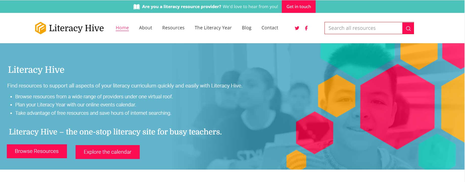 Literacy Hive website