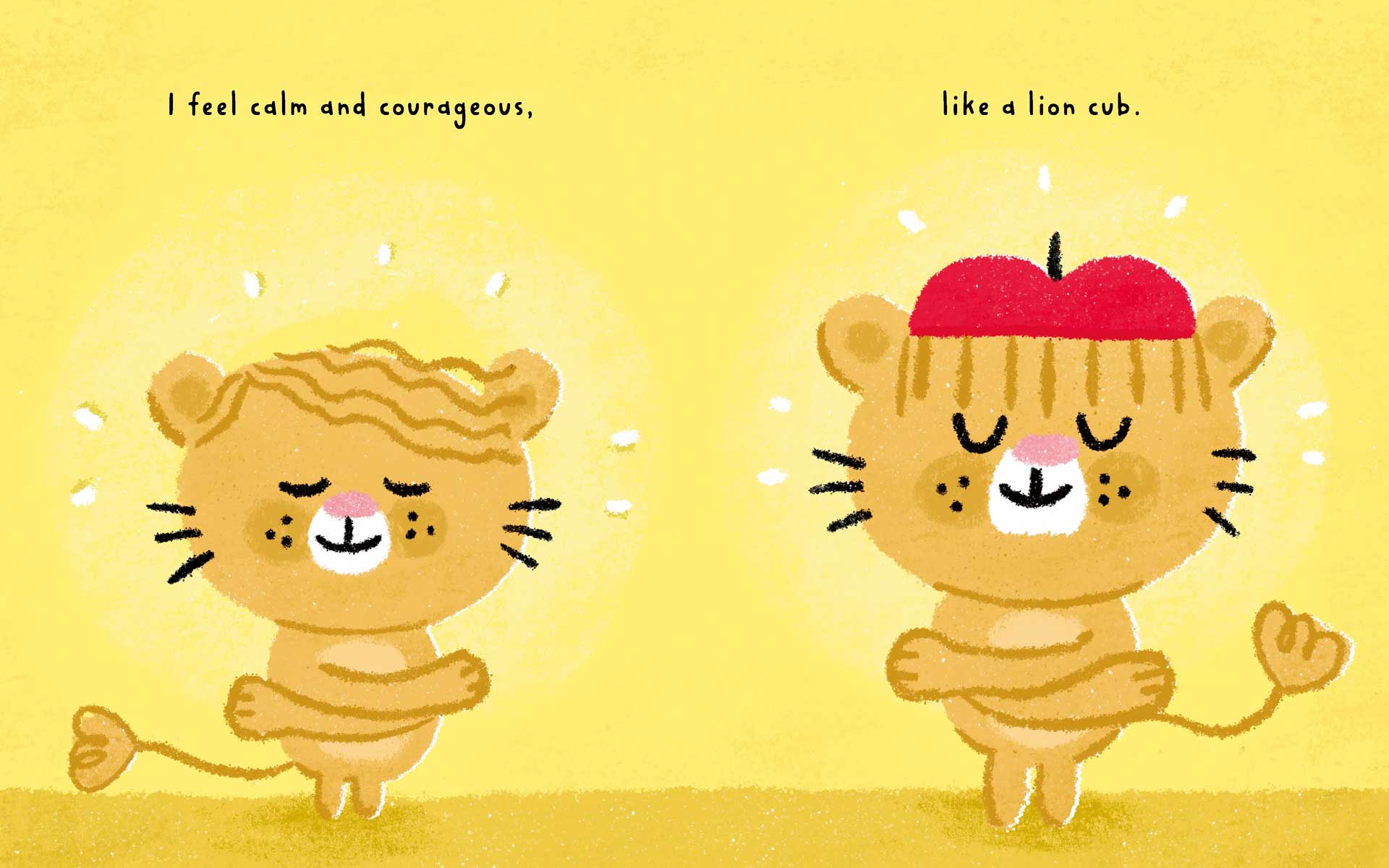 I Am a Courageous Cub (I Am Mindful) by Shoshana Chaim, illustrated by Lori Joy Smith spread 5