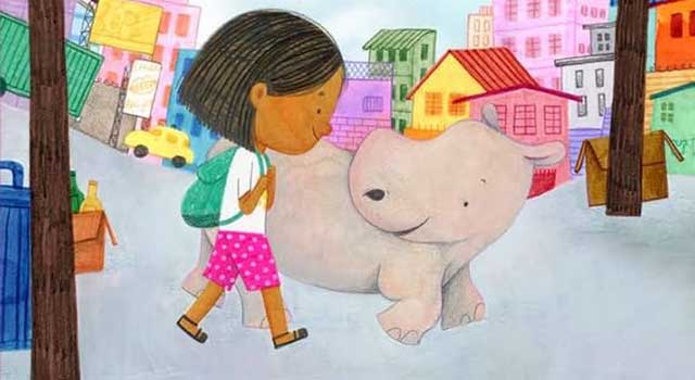 Little Rhino Lost by Candy Gourlay, illustrated by Jamie Bauza