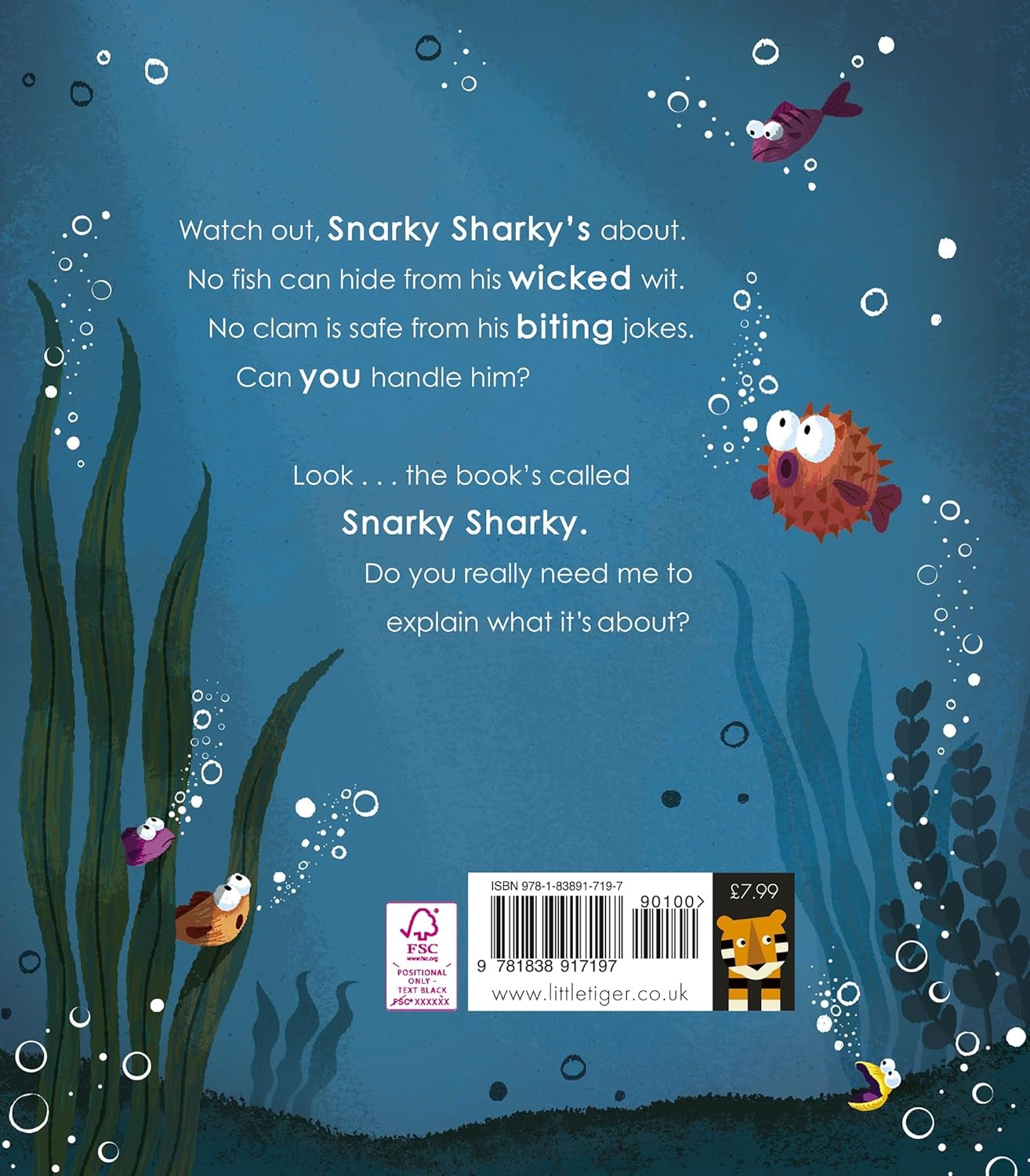 Snarky Sharky by Bethan Clarke, illustrated by Nicholas Ilie