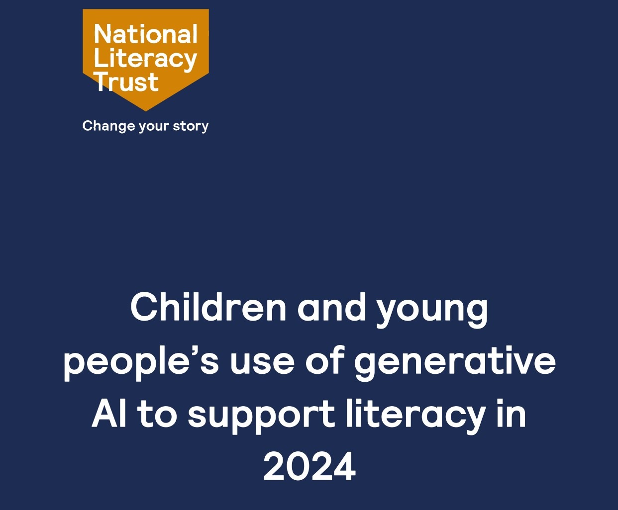 Children and young people’s use of generative AI to support literacy in 2024 report